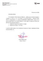 Certificado garantía OP1071