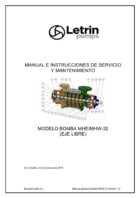 Manual de instrucciones y mantenimiento Bomba Letrin