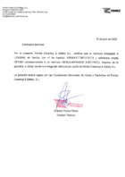 Certificado garantía OP1290