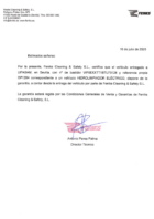 Certificado garantía OP1294