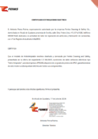 Feniks - Certificado estanqueidad electrica - HID 2026